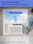 DELLA 8000 BTU Energy Saving Window Air Conditioner, Work with Alexa, Cools Up to 350 Sq. Ft, GEO Location, AC Unit with WIFI Smart Controls, Remote, Dehumidifier, Fan, Reusable Filter, Easy Install