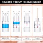 Segbeauty 2pcs 1oz Refillable Travel Jars for Creams, 2 Pack 15ml Empty Airless Pump Bottles, Pack of 2 Clear Plastic Container Jars, Airless Jars Travel Container for Toiletries