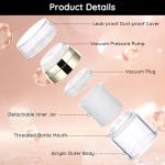 Segbeauty 2pcs 1oz Refillable Travel Jars for Creams, 2 Pack 15ml Empty Airless Pump Bottles, Pack of 2 Clear Plastic Container Jars, Airless Jars Travel Container for Toiletries