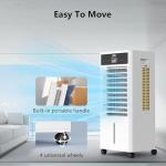 JRD Portable Air Conditioner, Portable Evaporative Air Cooler with Remote, 12H Timer, 4 Ice Pack, 2.4Gal Tank, 4 Mode&3 Speed, Mist Function, Swamp Cooler Cooling Fan for Bedroom Home Office Garage