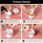 Segbeauty 2pcs 1oz Refillable Travel Jars for Creams, 2 Pack 15ml Empty Airless Pump Bottles, Pack of 2 Clear Plastic Container Jars, Airless Jars Travel Container for Toiletries