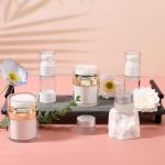 Segbeauty 2pcs 1oz Refillable Travel Jars for Creams, 2 Pack 15ml Empty Airless Pump Bottles, Pack of 2 Clear Plastic Container Jars, Airless Jars Travel Container for Toiletries