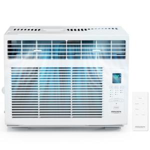 ROVSUN 6000 BTU Window Air Conditioner with Remote & Timer, AC Unit for Window with ECO Mode, 4 Fan Speeds & Easy Installation Kit for Home Dorm Apartment Office up to 250 Sq. Ft, 115V/60Hz