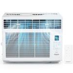 ROVSUN 6000 BTU Window Air Conditioner with Remote & Timer, AC Unit for Window with ECO Mode, 4 Fan Speeds & Easy Installation Kit for Home Dorm Apartment Office up to 250 Sq. Ft, 115V/60Hz