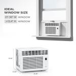 ROVSUN 6000 BTU Window Air Conditioner with Remote & Timer, AC Unit for Window with ECO Mode, 4 Fan Speeds & Easy Installation Kit for Home Dorm Apartment Office up to 250 Sq. Ft, 115V/60Hz