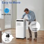 DollarDash 8000 BTU Portable Air Conditioner, AC Unit 3-in-1 Fast Cooling with Fan & Dehumidifier, Covers 400 Sq.Ft, Remote Control, 2-Speed, 24H Timer & Install Kit, Freestanding for Home, Office