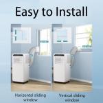 DollarDash 8000 BTU Portable Air Conditioner, AC Unit 3-in-1 Fast Cooling with Fan & Dehumidifier, Covers 400 Sq.Ft, Remote Control, 2-Speed, 24H Timer & Install Kit, Freestanding for Home, Office