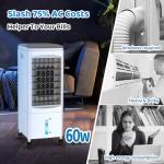 Portable Air Conditioners, 1.6 Gal Fast Cooling Evaporative Air Cooler, Portable AC Unit w/3 Spds & Cooling Mode, Swamp Cooler w/Remote, Windowless Air Conditioner for Room Office Garage