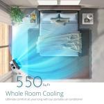 Cooper&Hunter 14,000 BTU (12,000 BTU SACC) Inverter Portable Air Conditioner with Heat Pump with Dual Hose, Dehumidifier, and Fan For Areas Up To 550 Sq. Ft, with Remote Control & Window Kit