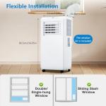 10000 BTU Portable Air Conditioner, Quiet and Energy Efficient Portable AC Unit with Fan, Dehumidifier, Remote, 24Hour Timer, Cools Spaces up to 450 Sq.Ft for Home, Office, Bedroom