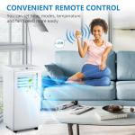 10000 BTU Portable Air Conditioner, Quiet and Energy Efficient Portable AC Unit with Fan, Dehumidifier, Remote, 24Hour Timer, Cools Spaces up to 450 Sq.Ft for Home, Office, Bedroom
