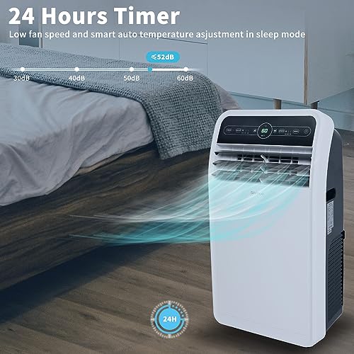 Shinco 12,000 BTU Portable Air Conditioner, Portable AC Unit with Built-in Cool, Dehumidifier&Fan Modes for Room up to 400 sq.ft, with Remote Control, 24 Hour Timer, Installation Kit