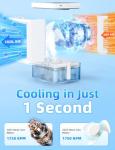 COOLECH Small Air Conditioner w/ 3 Speeds&3 Modes, Remote, 1100ML Tank Humidifier, 8-Cube Ice Tray, 120° Oscillating, 4 IN 1 Portable Air Conditioners, 7-Color Light, 4H Timer Desk AC Unit for Bedroom