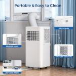 ZAFRO Portable Air Conditioners, 10000 BTU, 3 in 1 Portable AC Unit with Window Kits, Fan & Dehumidifier Modes, Cools up to 450 Sq.Ft, LED Display/Remote Control, 24H Timer for Living Room, Bedroom