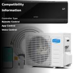 ROVSUN 12,000 BTU Mini Split Air Conditioner & Heater with Smart APP Control, 21 SEER2 115V Energy Saving Inverter Ductless Wall AC Unit with Pre-Charged Condenser, Heat Pump & Installation Kit, Black