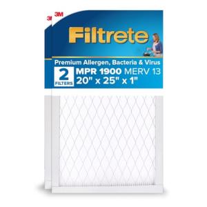Filtrete MERV 13 Air Filter 20x25x1, 2-Pack