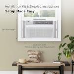 TCL H10W35W 10,000 10000 BTU Smart Window Air Conditioner, Fan & Dehumidifier, 450 Sq. Ft, Remote Control, Compatible with Alexa/Google Assistant, White