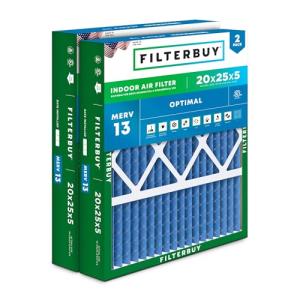 Filterbuy 20x25x5 MERV 13 Air Filters (2-Pack)