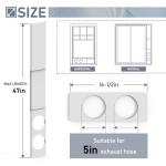 Flamorrow Dual Hose Portable AC Window Kit