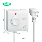Briidea Adjustable Thermostat for Heating and Cooling