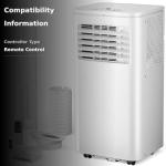 Portable Air Conditioner 8000 BTU, Remote Control, Fan Mode, Cools 350sq. ft, 24 Hour Timer, Quiet Operation,Window, 2 Fan Speed for Bedroom Office Home Dorm