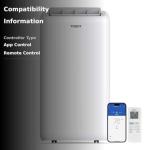 TOSOT 14,000BTU (9,600 BTU SACC) Smart WiFi Portable Air Conditioner with Heater, Powerful Cooling Auto Swing, Dehumidifier, Fan, 24H Timer for Large Room Up to 600 sq ft, AOMI Series
