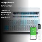 ROVSUN 12000 BTU Inverter Window Air Conditioner with WIFI Function, Energy-Saving Window AC Unit with Remote & App Control, Ultra Quiet Design & Easy Install Kit, 115V/60Hz