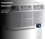 8000 BTU Smart Window Air Conditioner - Cools 550 Sq.Ft, WiFi Enabled, Ultra Quiet, Energy Star Certified, 3 Fan Speeds, 24H Timer, Easy Install for Home & Office
