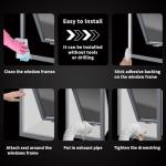 SPONDWILD 118"/300CM Portable AC Window Seal Kit - Air Conditioner Window Seal for Window Air Conditioner & Dryer, Waterproof Window Seal Kit, Easy Install for Push Out Windows