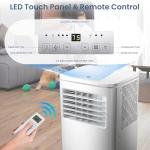 3-in-1 Portable AC Units Cools 350 Sq.Ft.,8000BTU Portable Air Conditioners Coolerwith Remote Control 24H Timer Sleep Mode,AC Unit for Indoor Use Bedroom Dorm