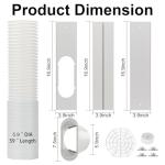BEWAVE Portable AC Window Vent Kit with Hose