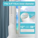 BEWAVE Portable AC Window Vent Kit with Hose
