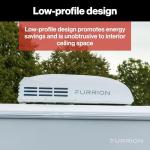 Furrion Chill HE 15K White Low-Profile RV Rooftop Air Conditioner with Heat Pump, R32 Refrigerant, Dual Fan Motors, Climatesmart, Vibrationsmart, Adaptable Control - FACR13LPSA2-PS-AM KIT
