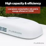Furrion Chill HE 15K White Low-Profile RV Rooftop Air Conditioner with Heat Pump, R32 Refrigerant, Dual Fan Motors, Climatesmart, Vibrationsmart, Adaptable Control - FACR13LPSA2-PS-AM KIT