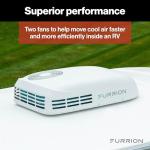 Furrion Chill HE 15K White Low-Profile RV Rooftop Air Conditioner with Heat Pump, R32 Refrigerant, Dual Fan Motors, Climatesmart, Vibrationsmart, Adaptable Control - FACR13LPSA2-PS-AM KIT
