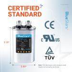 [UL Certified] BlueStars 15 uF MFD 370-440V Oval Run Start Capacitor CBB65 – Replacement for AC Motor, Condenser, and Heat Pump Air Conditioners - Replace TRCF15 PRCF15A CAP-15-450