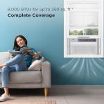 TCL H8W35W 8,000 8000 BTU Smart Window Air Conditioner, Fan & Dehumidifier, 350 Sq. Ft, Remote Control, Compatible with Alexa/Google Assistant, White