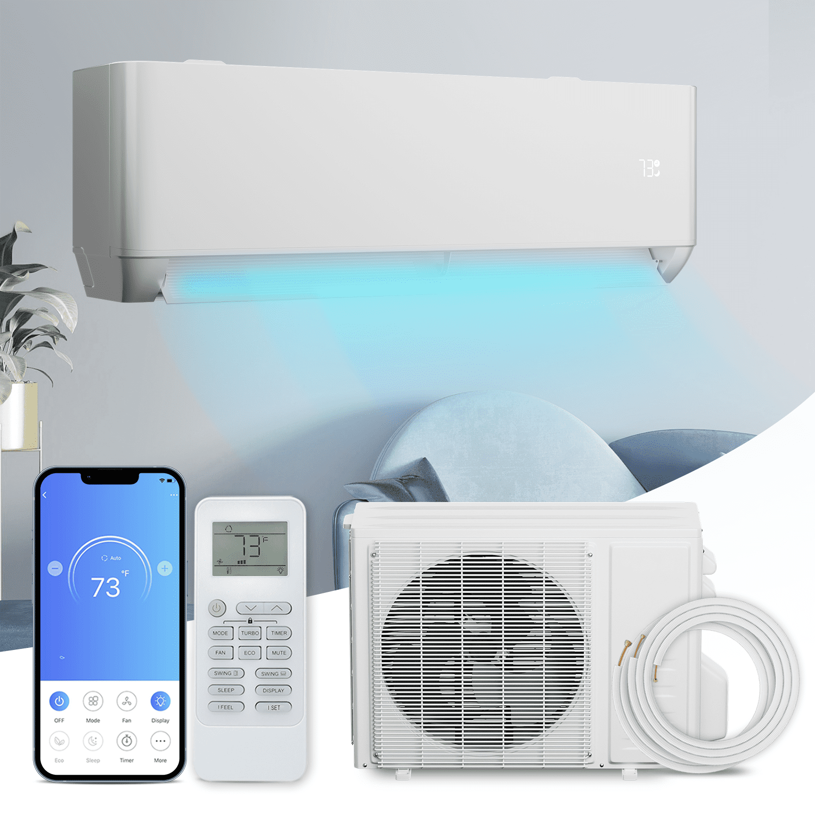 Magshion 18000 BTU SEER 21.5 Mini Split Air Conditioner