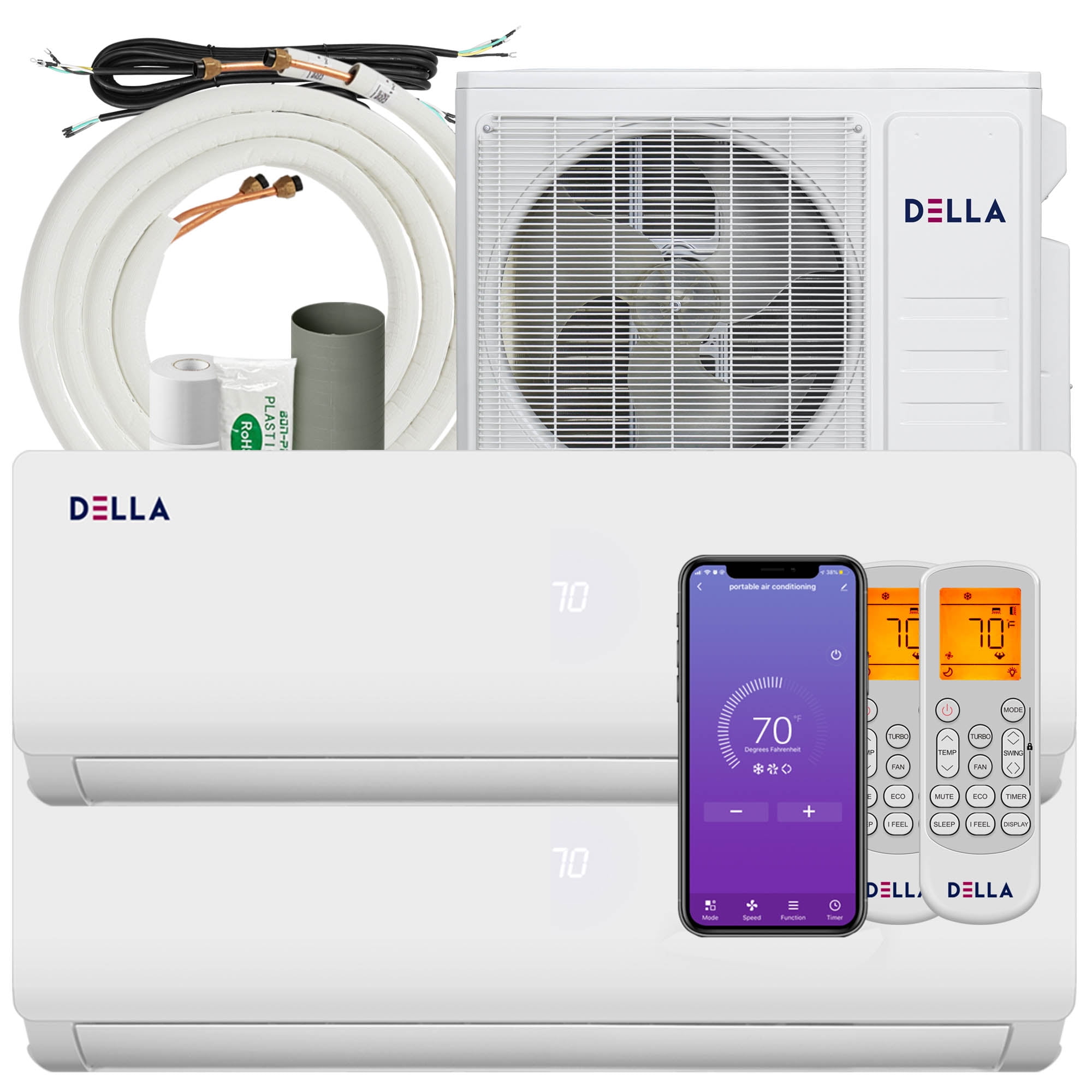 DELLA 18K BTU ODU 2 Zone 12000 12000 BTU 19 SEER