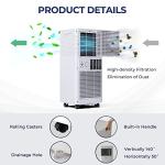 COSTWAY 10000BTU Portable Air Conditioner with Remote