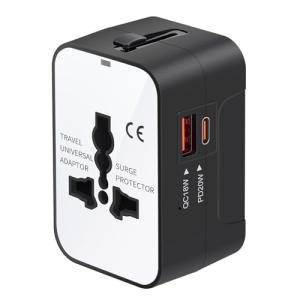 Universal Travel Adapter with Fast Charging Capability