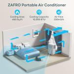 ZAFRO 10,000 BTU Portable AC for Rooms Up to 450 Sq. Ft
