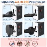 Universal Travel Adapter with Fast Charging Capability