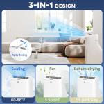 HOMCOM 3-in-1 Portable Air Conditioner 14000 BTU