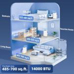 HOMCOM 3-in-1 Portable Air Conditioner 14000 BTU