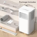 ZAFRO 10,000 BTU Portable AC for Rooms Up to 450 Sq. Ft