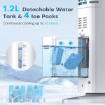 MYICY Portable Evaporative Air Cooler with Remote