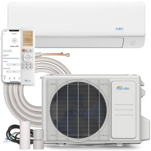 Senville AURA Series Mini Split Air Conditioner Inverter Heat Pump, 33000 BTU, Energy Star, White