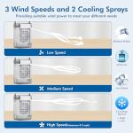 Portable 3-Speed Air Conditioner with LED Colors