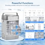 Portable 3-Speed Air Conditioner with LED Colors